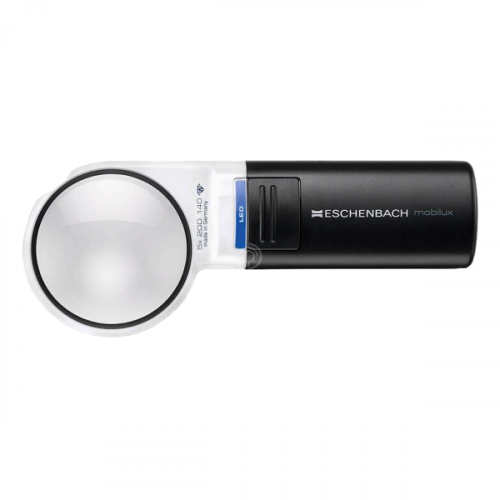 Лупа асферическая ручная Eschenbach mobilux LED, Ø 58 мм, 5.0х, 20.0 дптр